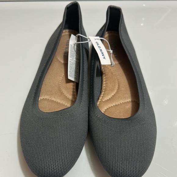 Old Navy Gray Ballet Flats Knit Fabric - Picture 1 of 7